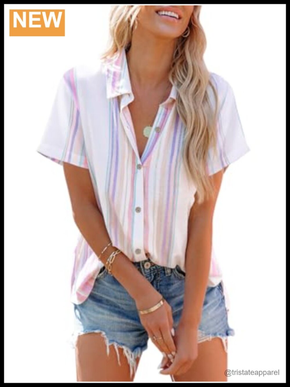 Women's Linen Short Sleeve Button Down Shirt Casual Summer Vacation Top